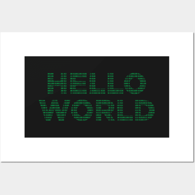 Hello World (Binary) Wall Art by SNXWorld